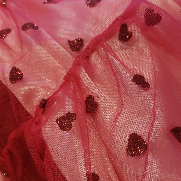 ⭐Pink Glitter Heart Dress - Picture 8 of 10